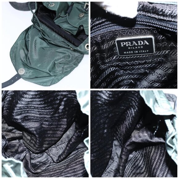 PRADA Backpack Nylon Khaki Silver main image 14